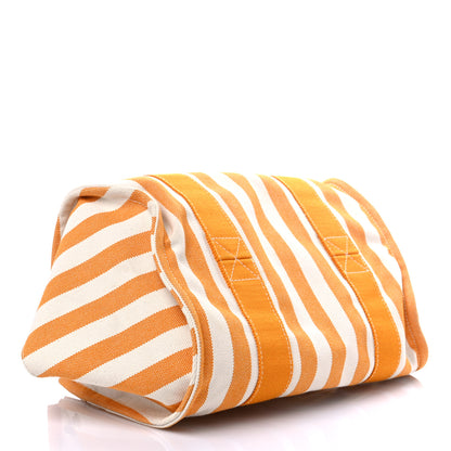 Hermes Canvas Striped Cannes Beach Bag PM Orange 5 of 13