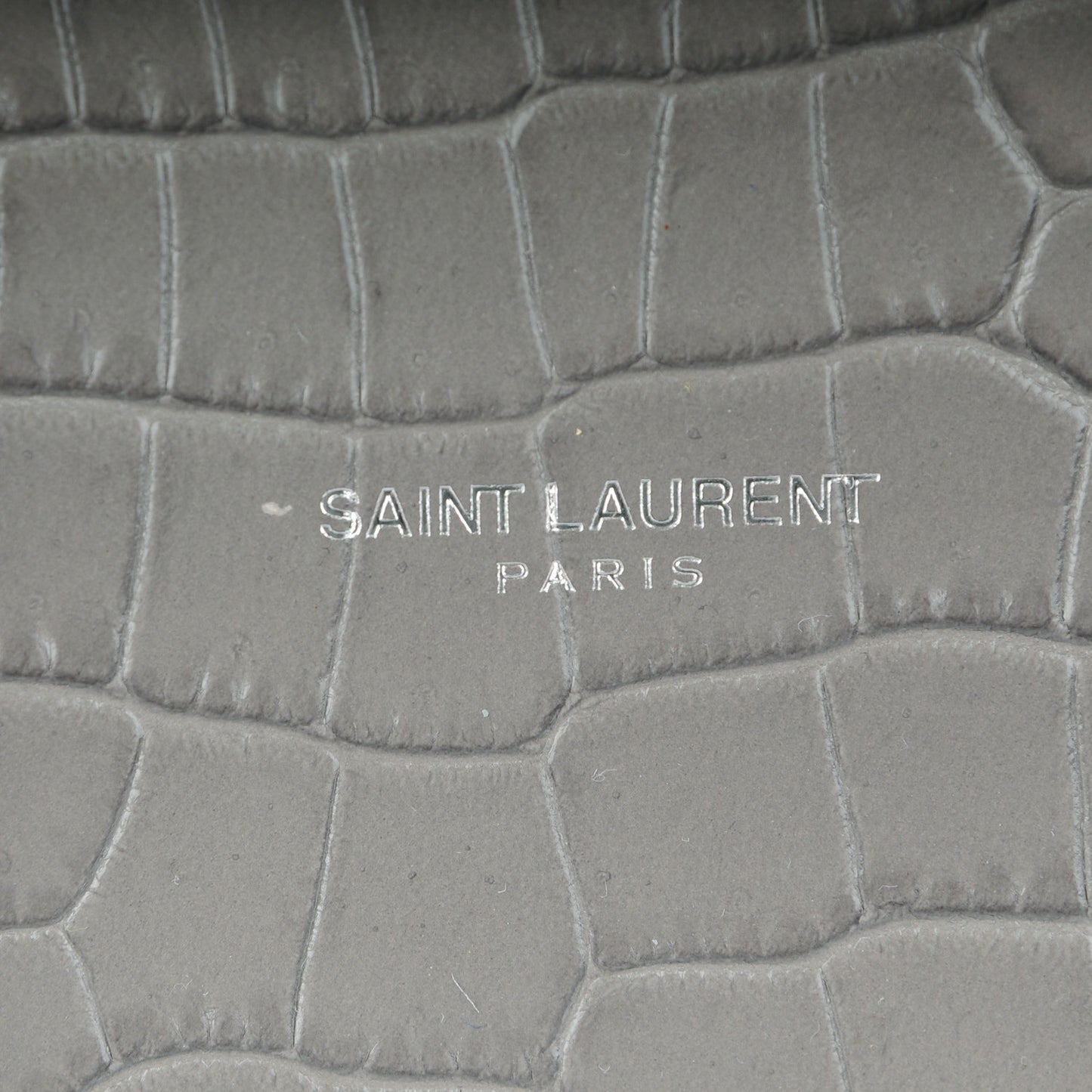 Calfskin Crocodile Embossed Baby Sac De Jour Fog