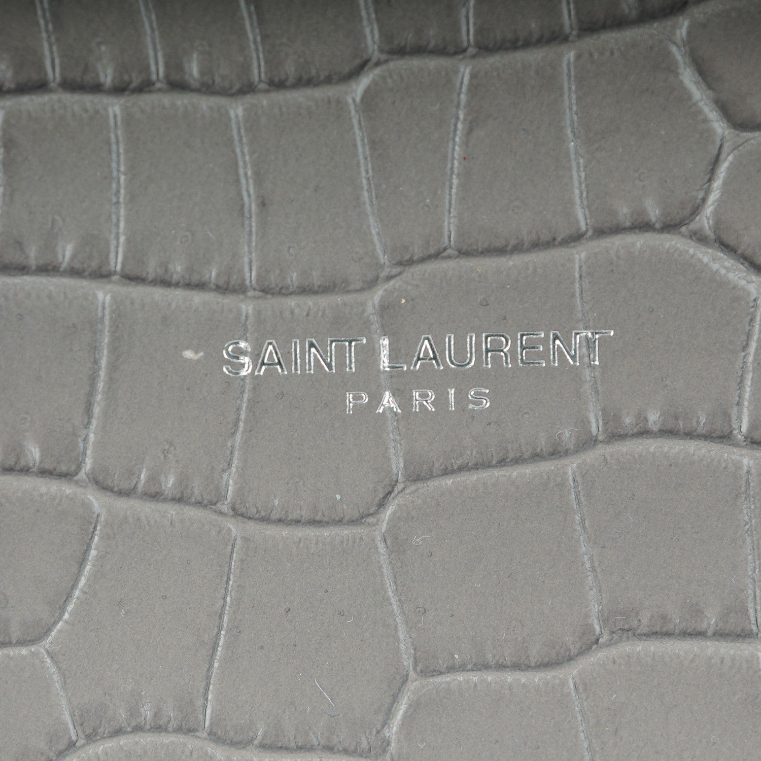 Saint Laurent Calfskin Crocodile Embossed Baby Sac De Jour Fog 6 of 8