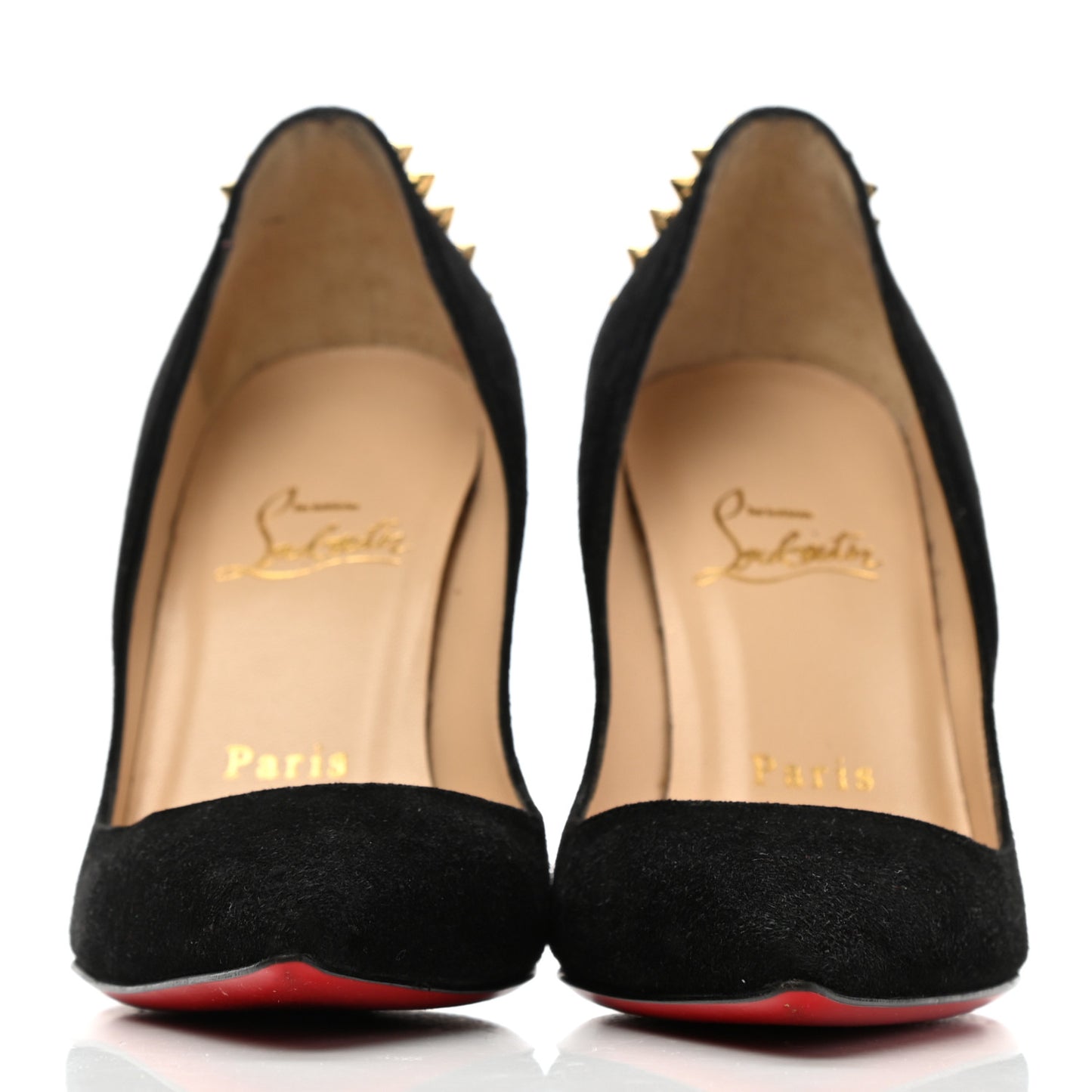Suede Studded Zappa 100 Pumps 35 Black Gold