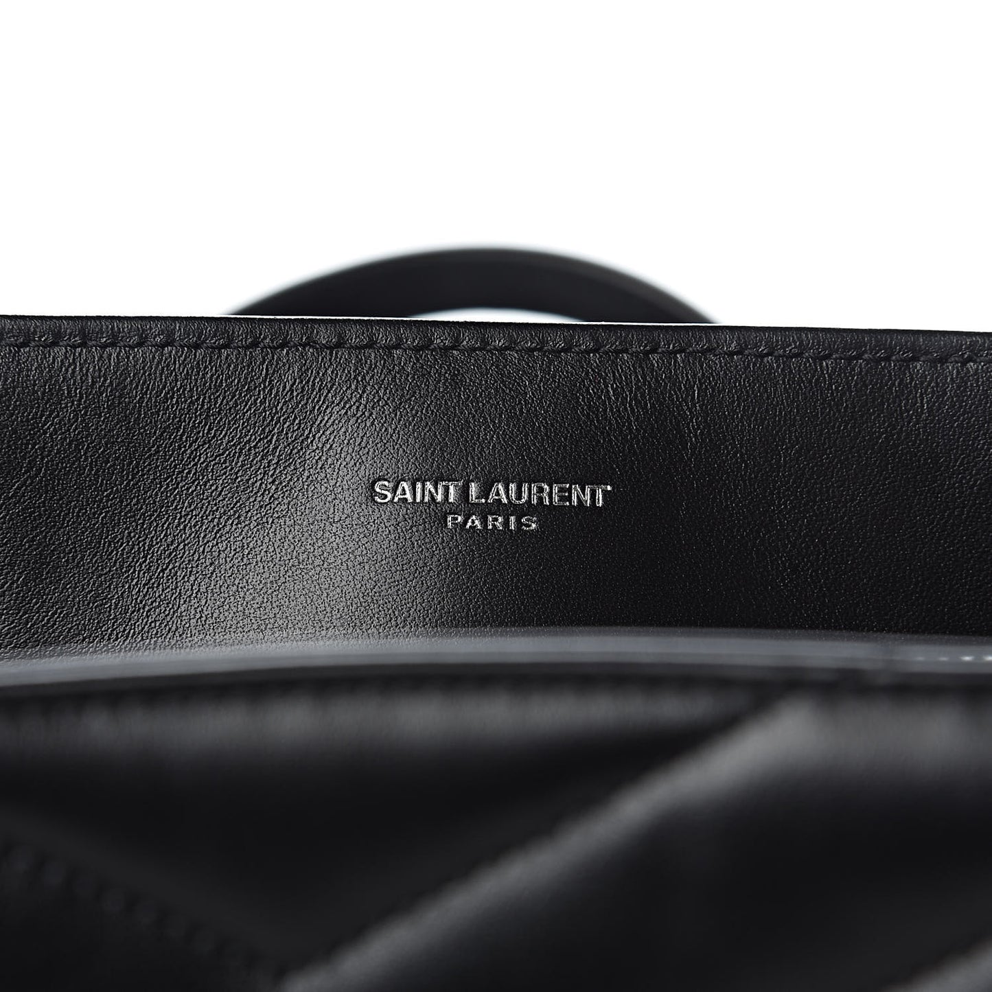 Calfskin Y Quilted Monogram Large Loulou Shopper Black