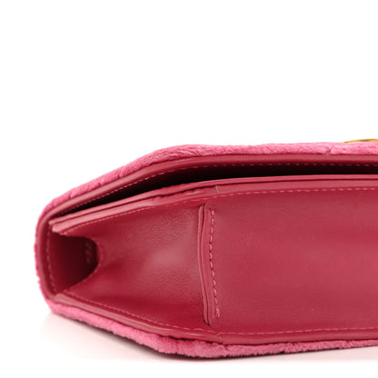 Gucci Velvet Matelasse Love Embroidered GG Marmont Mini Bag Light Raspberry Rose 8 of 11