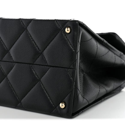 Chanel Caviar Quilted Medium Retro Twist Top Handle Flap Black 10 of 10