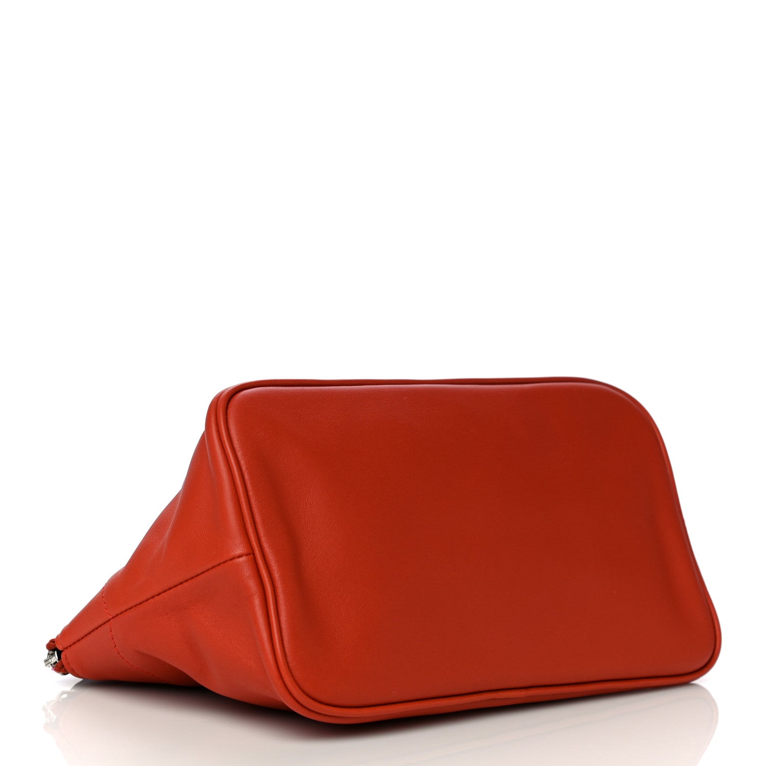 Hermes Lambskin Swift Tohubohu Pouch MM Cornaline Bleu Zellige 4 of 13