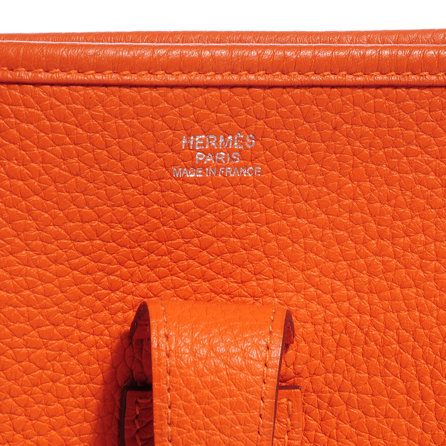 Hermes Taurillon Clemence Evelyne III GM Orange 6 of 7