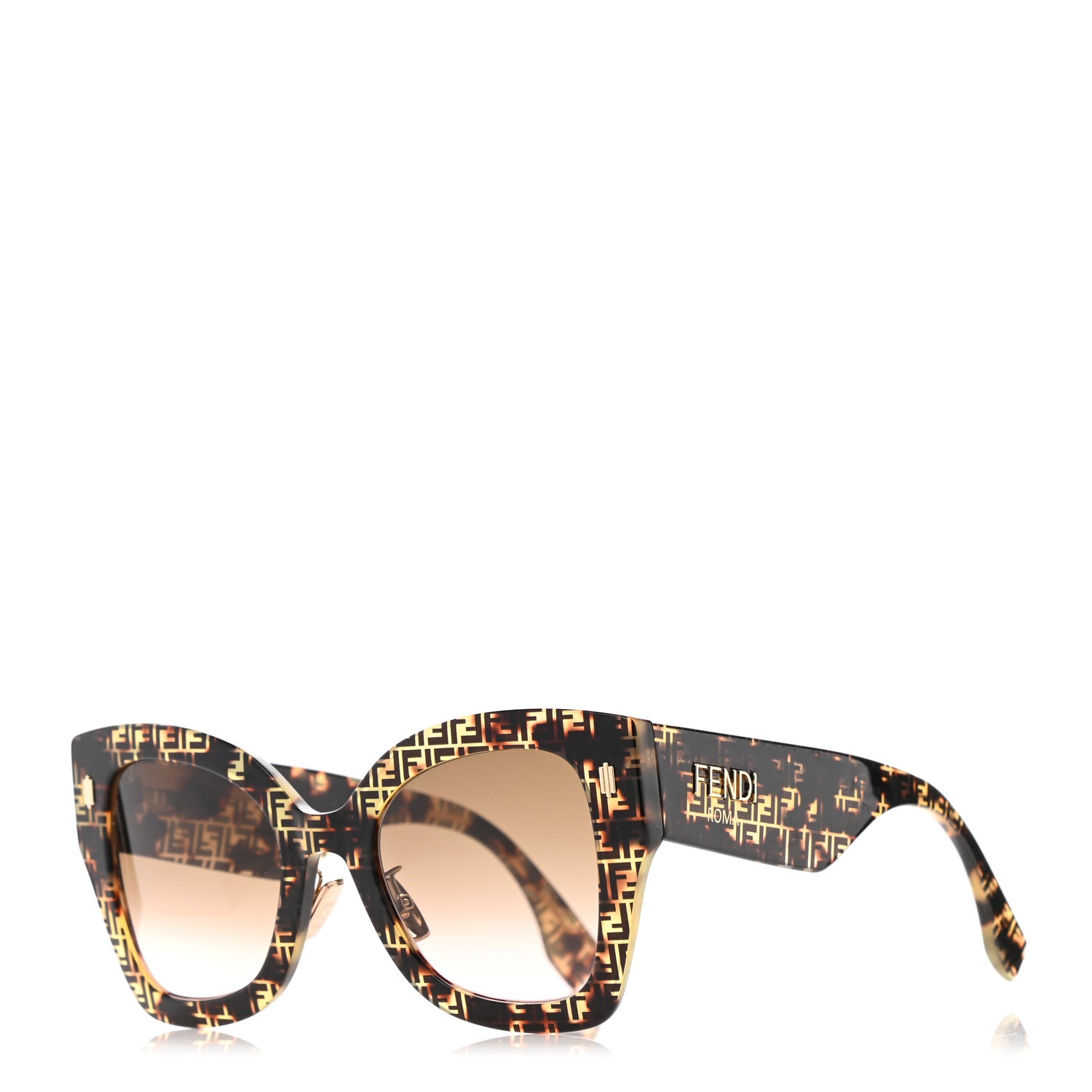 Fendi Acetate FF 53mm Sunglasses 0434/S Tortoise 1 of 6