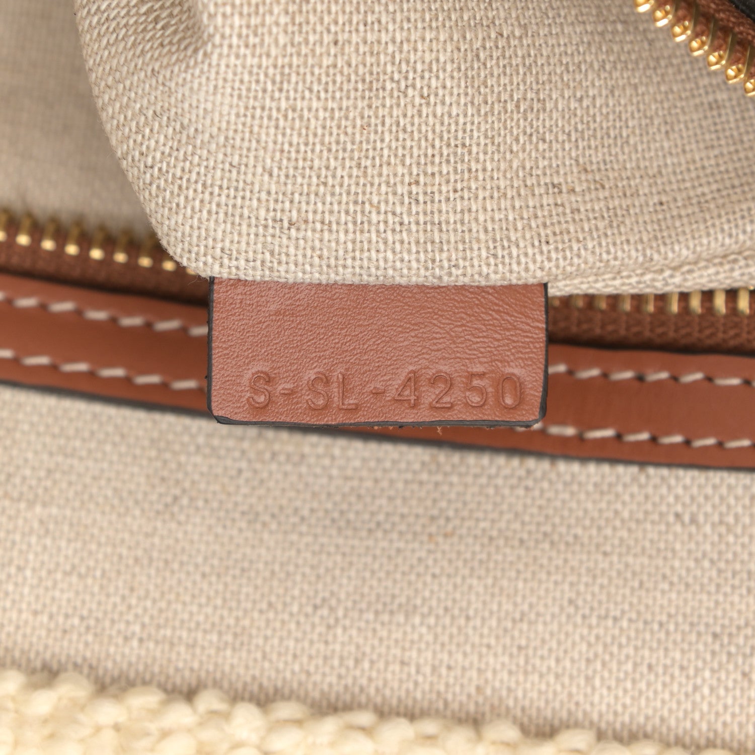 Celine Plein Soleil Textile Calfskin Horizontal Cabas Natural Tan Black 7 of 10