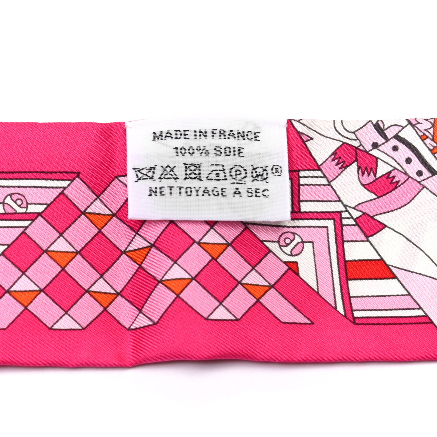 Hermes Silk De l'Ombrelle Aux Duels Twilly Fuchsia Rose Pale 4 of 5