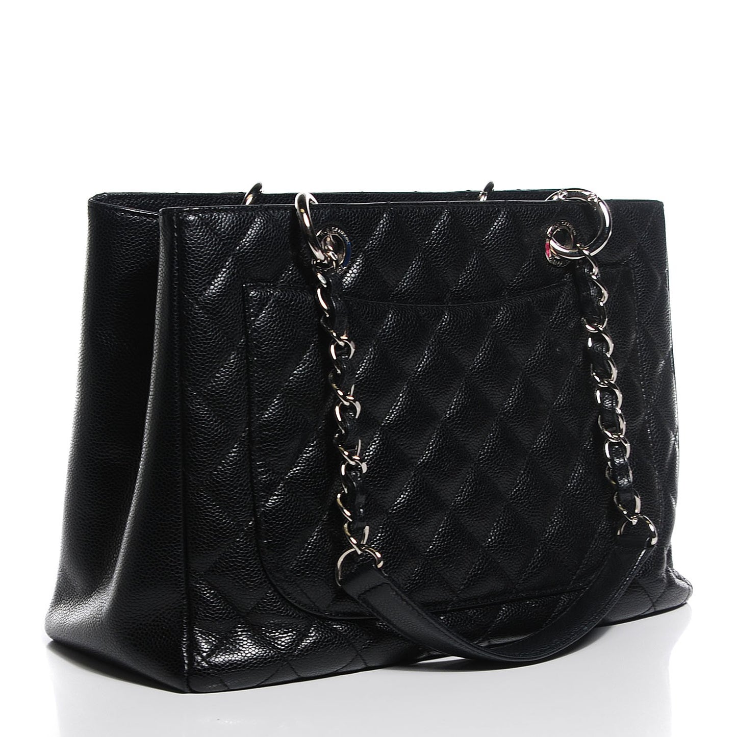 Caviar Quilted Grand Shopping Tote GST Black