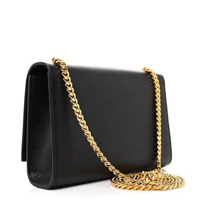 Saint Laurent Grain De Poudre Medium Classic Monogram Kate Satchel Black 3 of 10