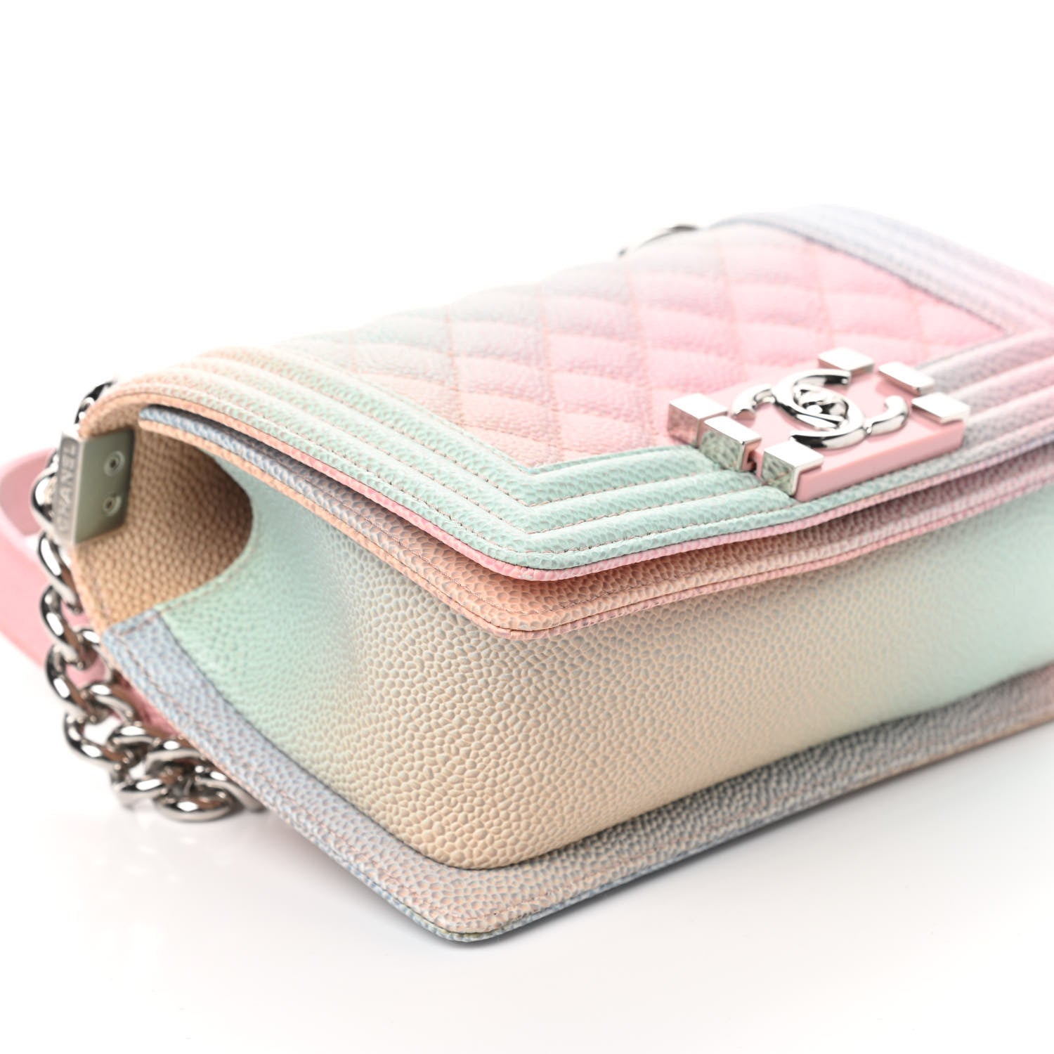 Chanel Caviar Quilted Small Cuba Rainbow Boy Flap Multicolor 9 of 10