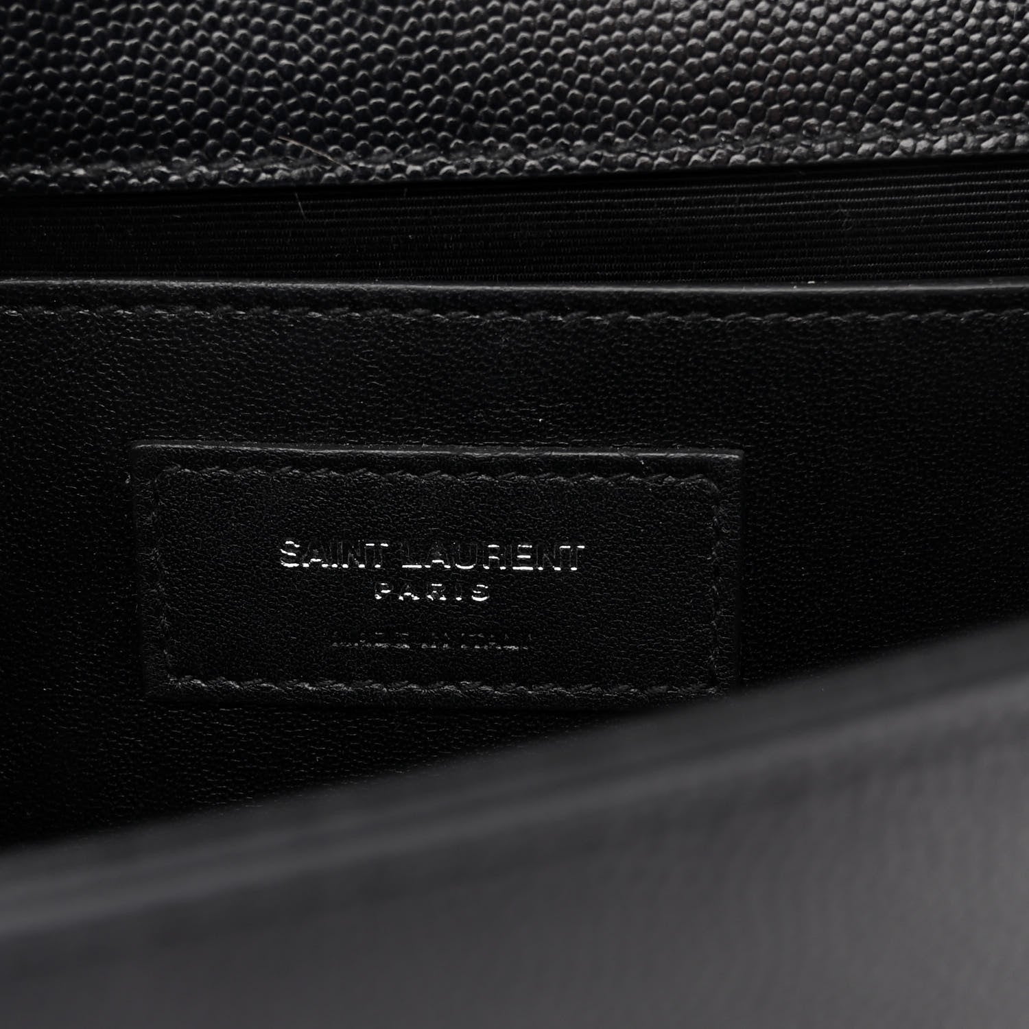 Saint Laurent Grain De Poudre Medium Classic Monogram Kate Satchel Black 6 of 9