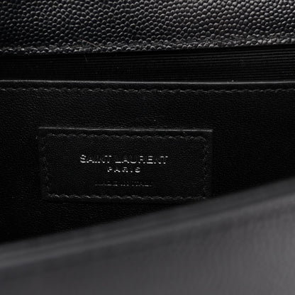 Saint Laurent Grain De Poudre Medium Classic Monogram Kate Satchel Black 6 of 9