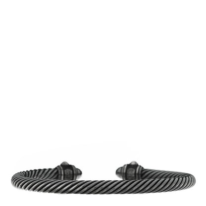 David Yurman Darkened Sterling Silver Black Diamond 5mm Renaissance Bracelet 2 of 3