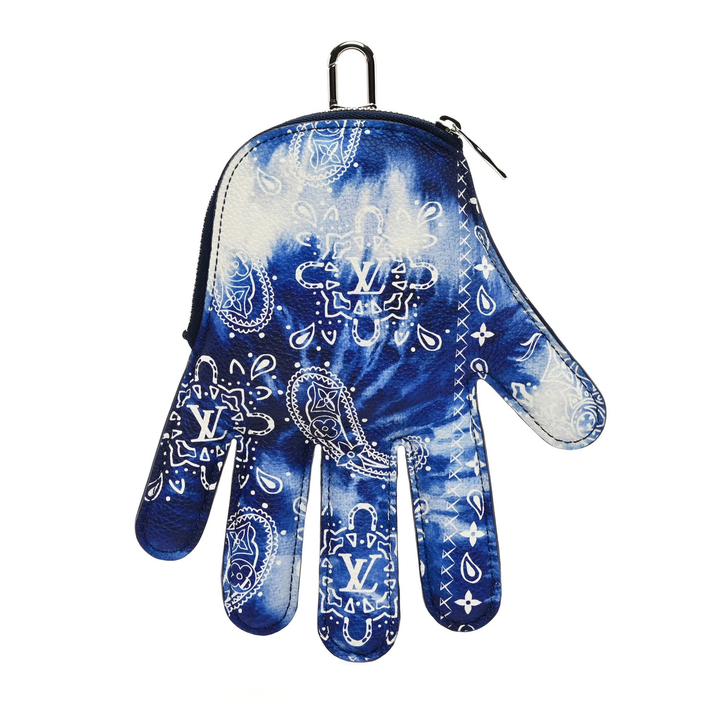 Cowhide Monogram Bandana High 5 Coin Purse Blue
