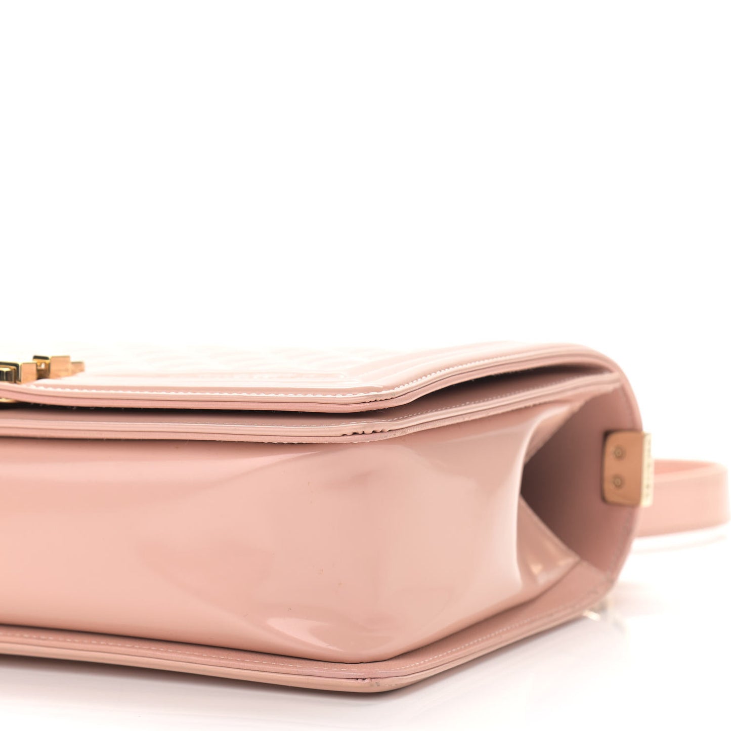 Patent Quilted New Medium Boy Flap Light Pink