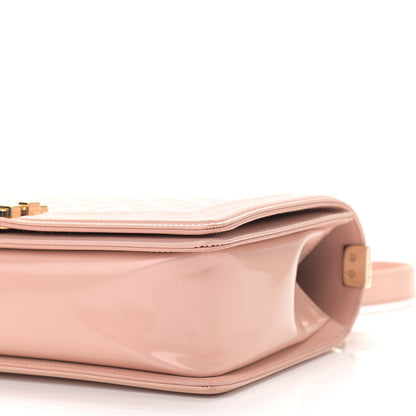 Chanel Patent Quilted New Medium Boy Flap Light Pink 10 of 11