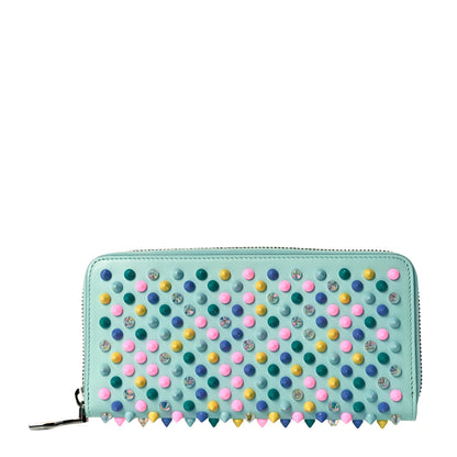 Christian Louboutin Calfskin Panettone Spiked Zip Around Wallet Source Multicolor 1 of 8
