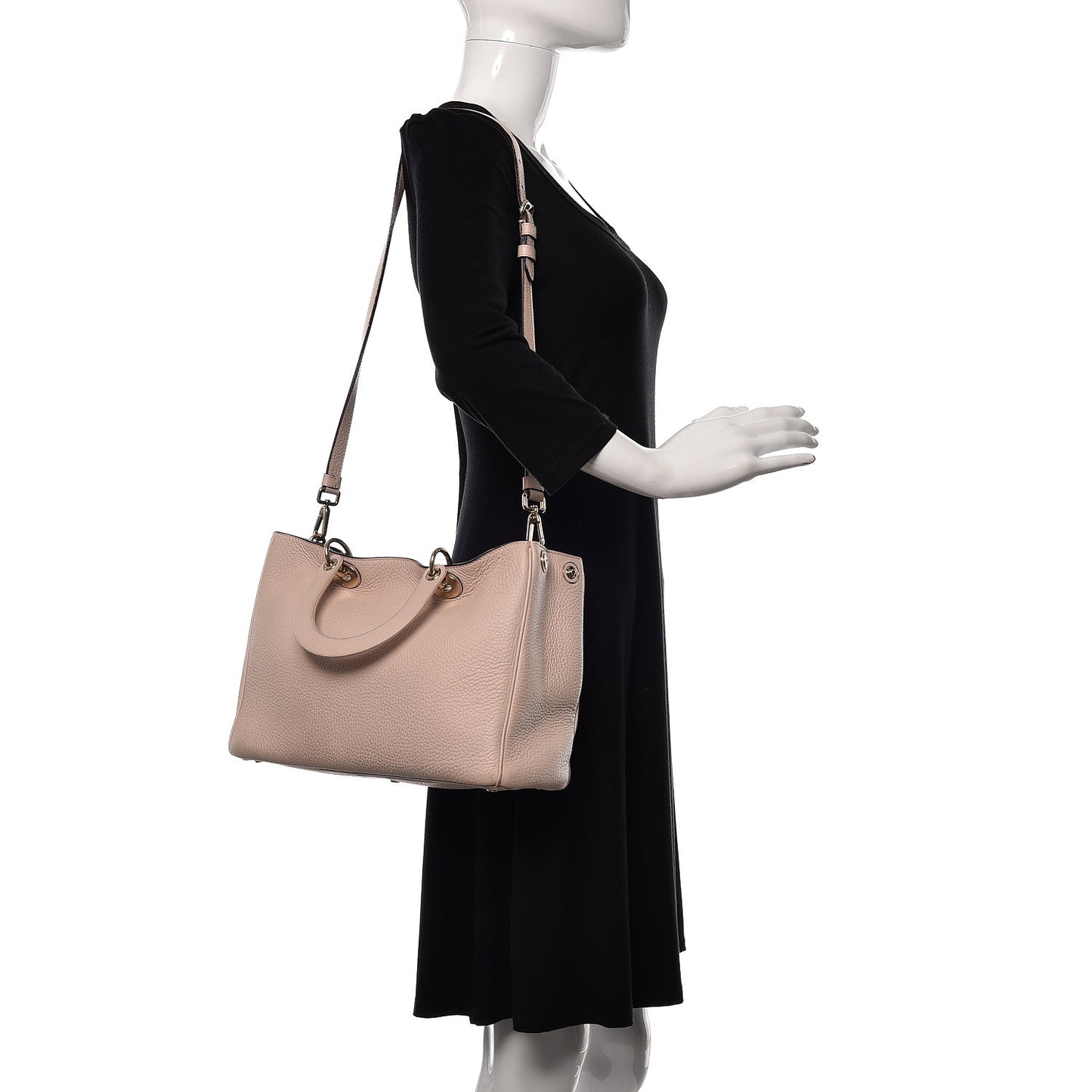 Bullcalf Medium Diorissimo Tote Rose Poudre