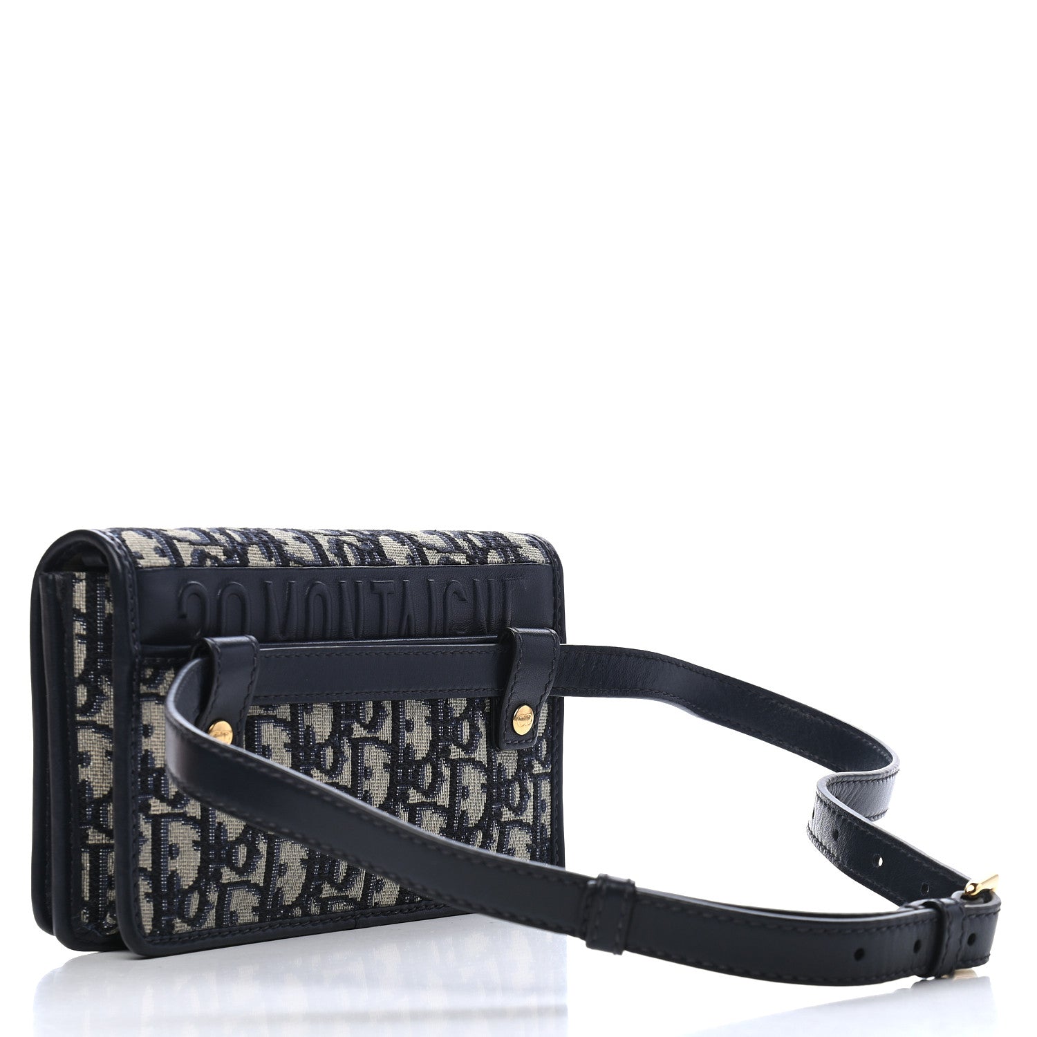 Christian Dior Oblique 30 Montaigne 2-In-1 Pouch Blue 2 of 8