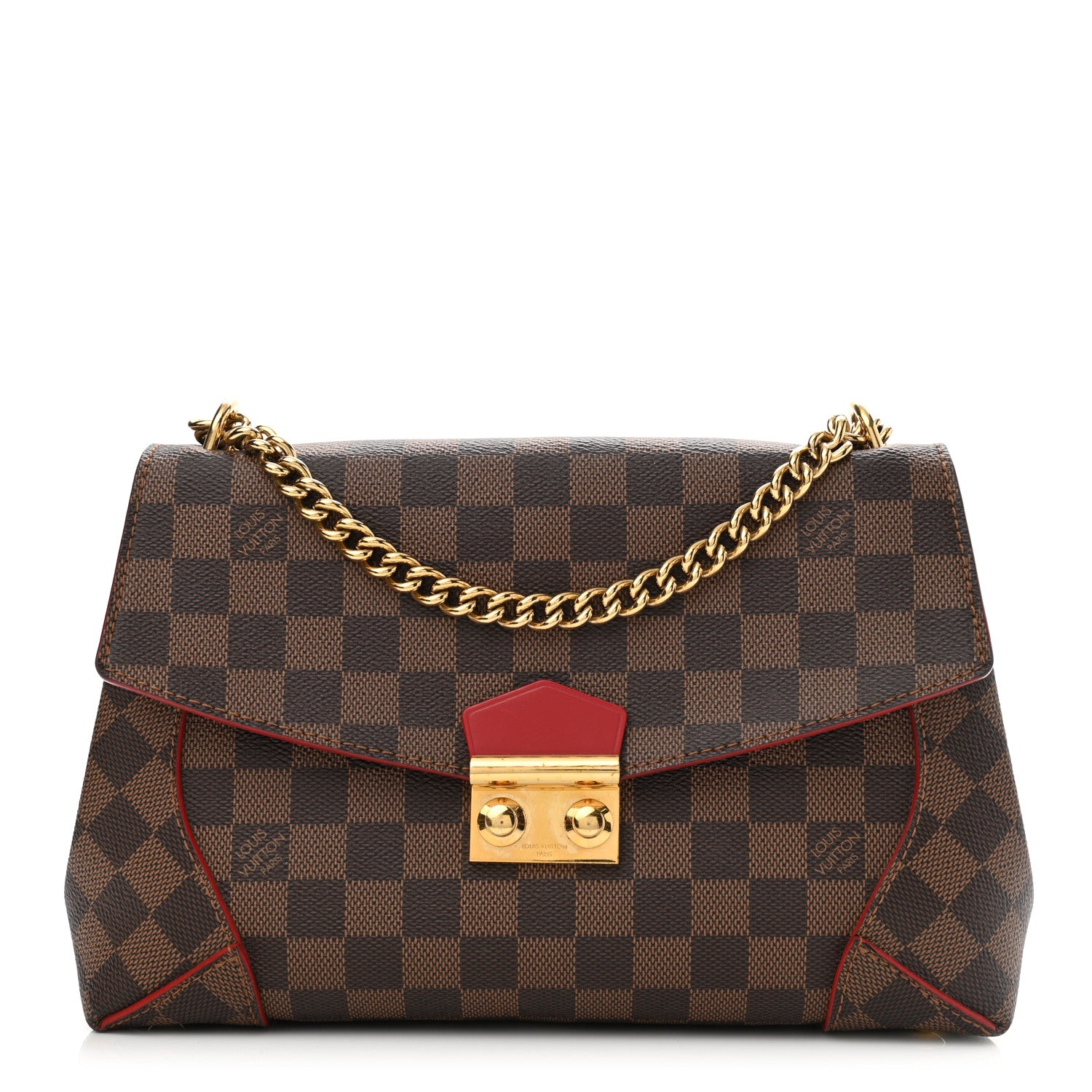 Louis Vuitton Damier Ebene Caissa Clutch Cherry 1 of 12