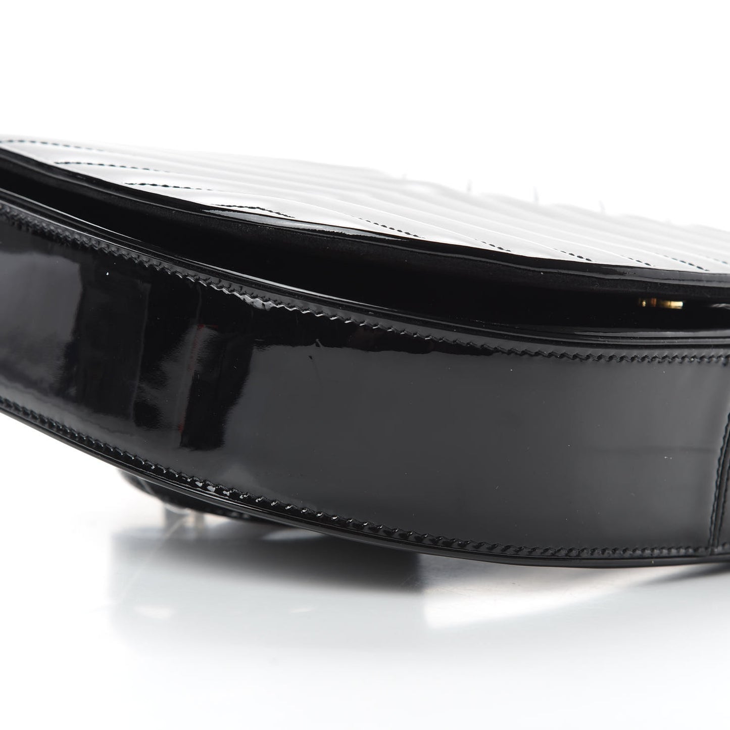 Patent Y Quilted Joan Satchel Black