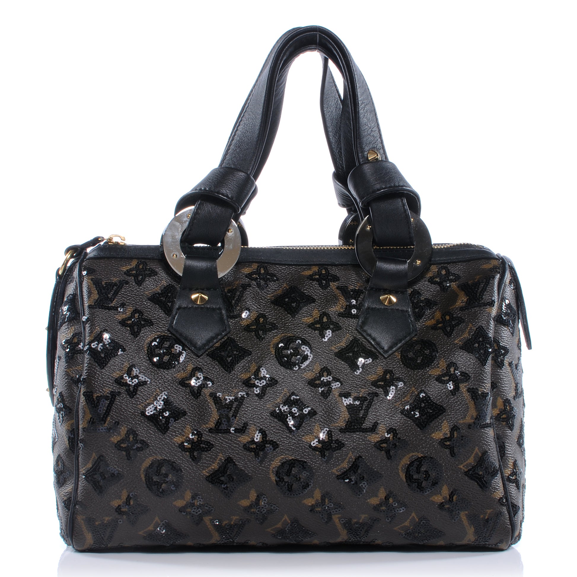 Louis Vuitton Monogram Sequins Eclipse Speedy 28 Black 1 of 8