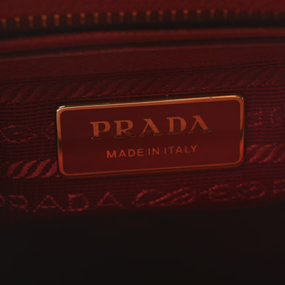 Prada Saffiano Small Galleria Double Zip Tote Fuoco 6 of 10