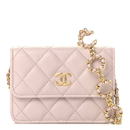 Chanel Caviar Quilted Miss Coco Clutch With Chain Light Purple 1 of 10