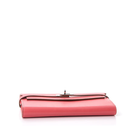 Hermes Tadelakt Kelly Longue Wallet Rose Lipstick 4 of 7