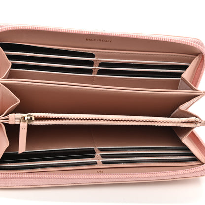 Chanel Iridescent Glazed Calfskin Quilted Boy Zip Around Wallet Light Pink 5 of 10