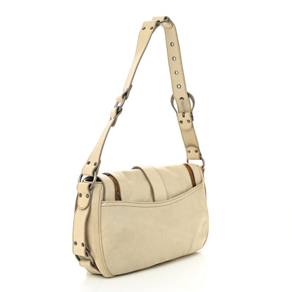 Christian Dior Calfskin Medium Gaucho Double Saddle Bag Ivory 3 of 11