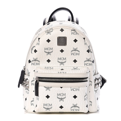 MCM Visetos Side Stud Mini Stark Backpack White 1 of 10