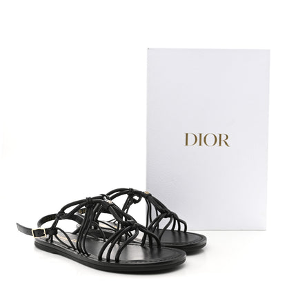 Christian Dior Lambskin Dioriviera D-Sand Sandals 36 Black 10 of 10
