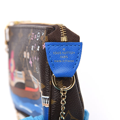 Louis Vuitton Monogram 2019 Christmas Animation Mini Venice Pochette Accessories Blue 6 of 7