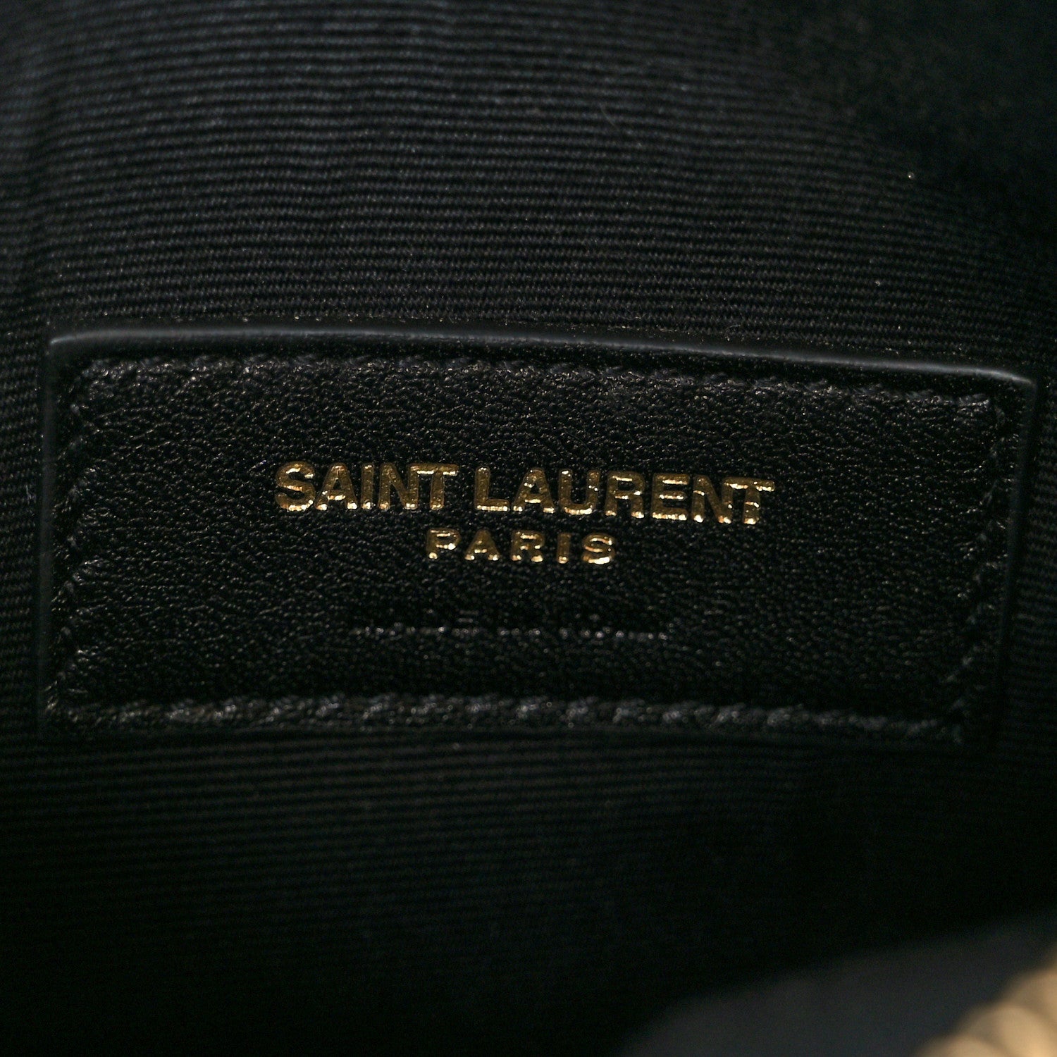 Saint Laurent Grain De Poudre Chevron Monogram Bill Pouch Black 6 of 9