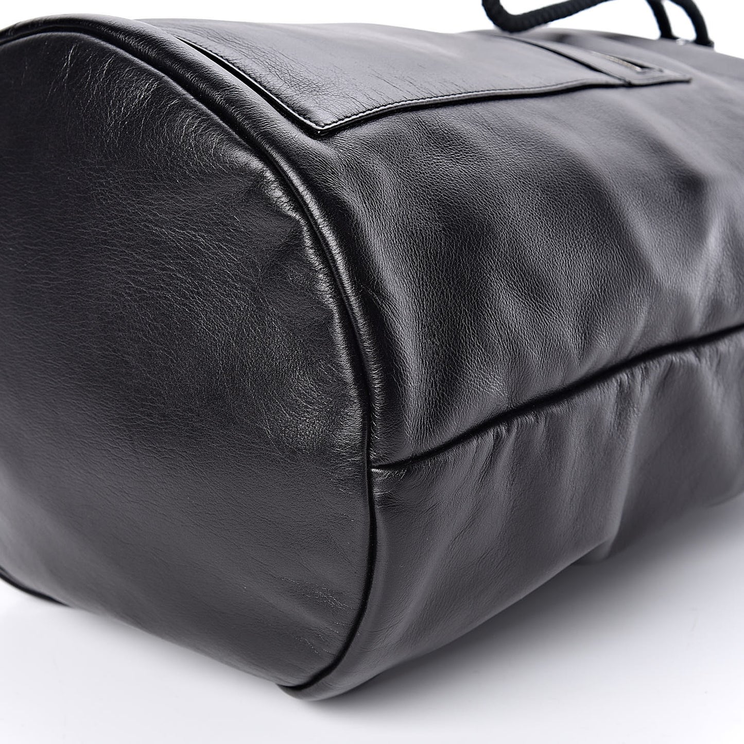 Smooth Calfskin City Sailor Drawstring Backpack Black