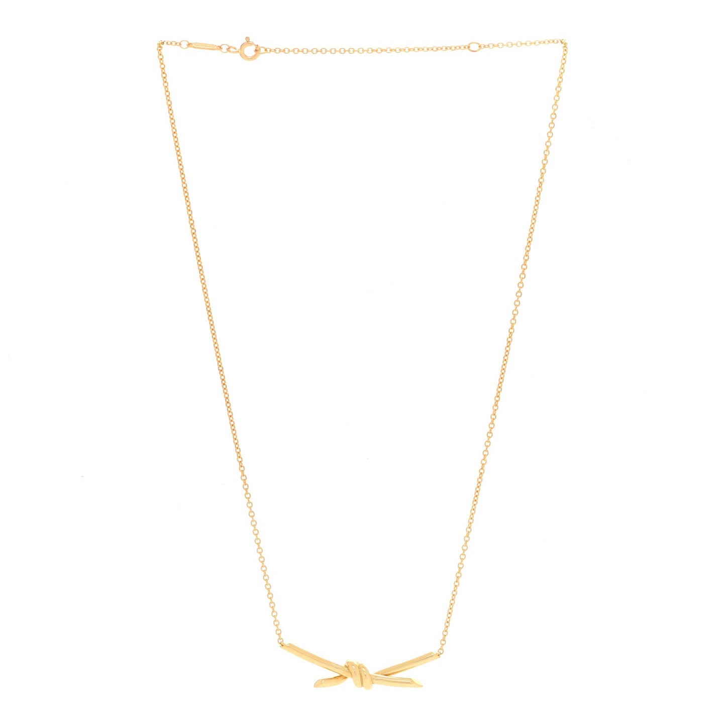 18K Yellow Gold Knot Necklace