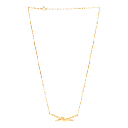 Tiffany 18K Yellow Gold Knot Necklace 3 of 6