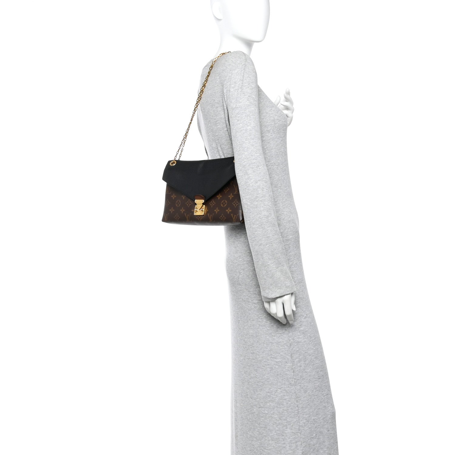 Louis Vuitton Monogram Pallas Chain Black 2 of 10