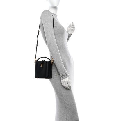Saint Laurent Shiny Calfskin Le 37 Mini Bucket Bag Black 2 of 11