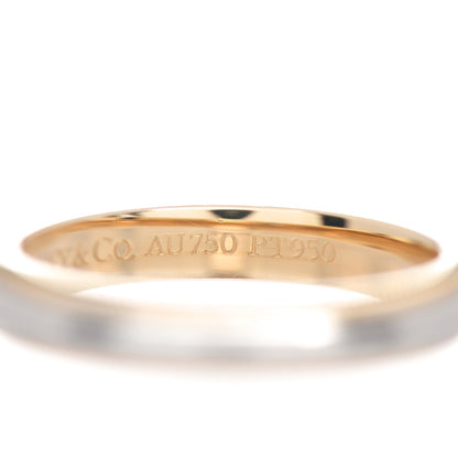 Tiffany Platinum 18K Yellow Gold 3mm Milgrain Wedding Band Ring 57 8 4 of 5