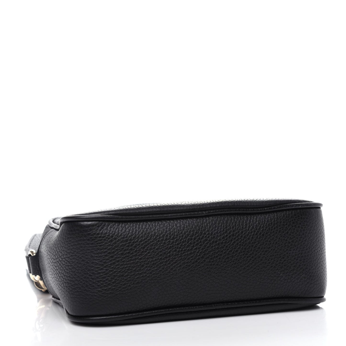 Pebbled Calfskin Small Soho Disco Bag Black