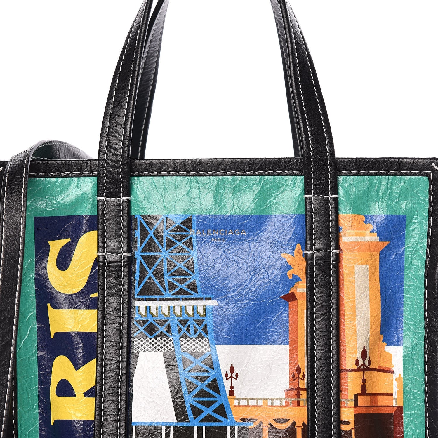 Balenciaga Agneau Arena Paris Print S Bazar Shopper Tote 9 of 11