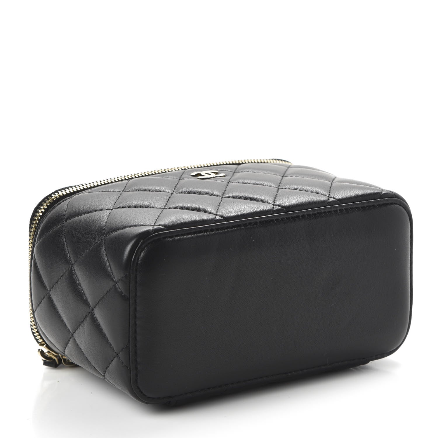 Chanel Lambskin Quilted Small Vanity Case With Chain Black 4 of 10