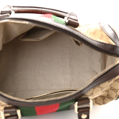 Gucci Monogram Vintage Web Medium Boston Dark Brown 4 of 14