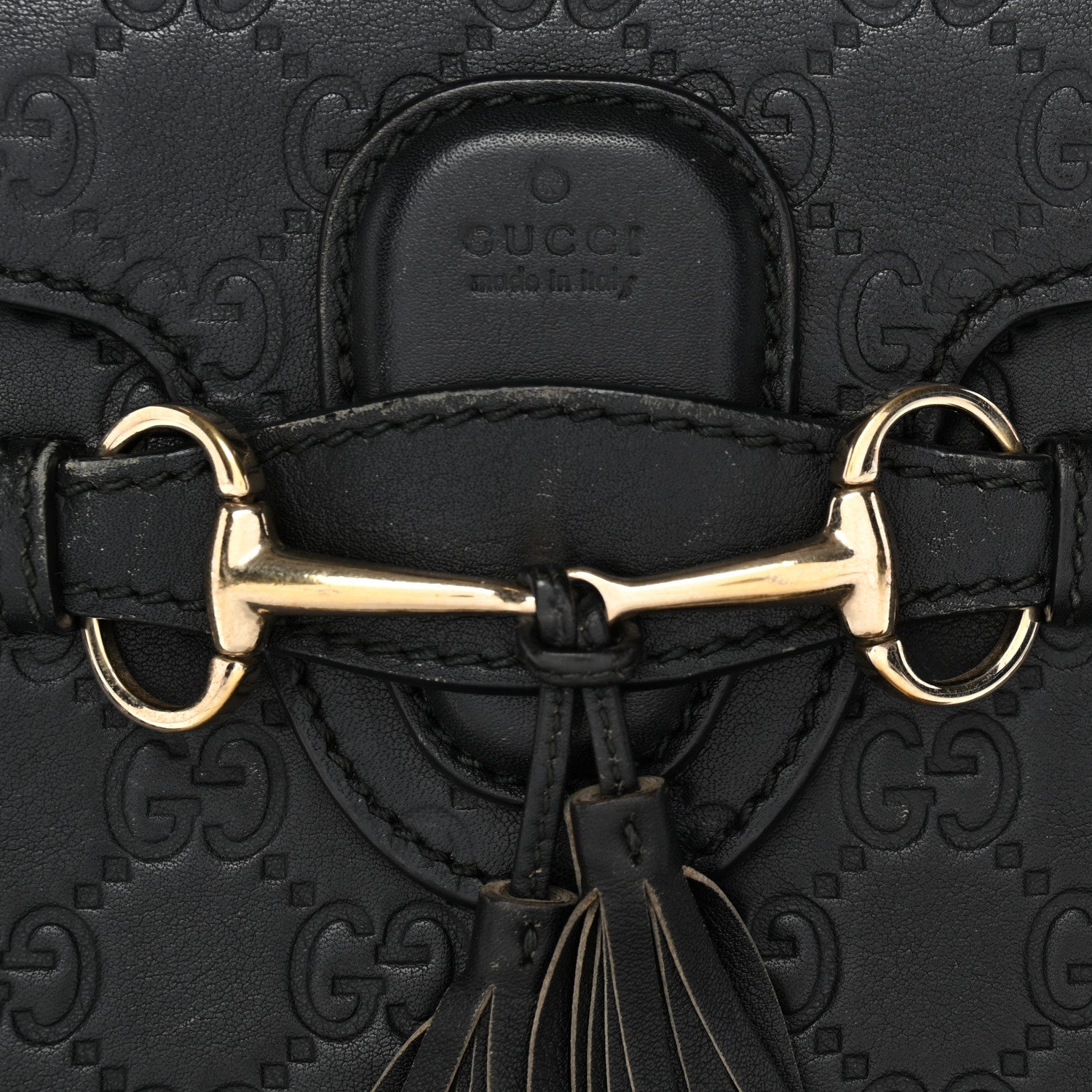 Gucci Guccissima Small Emily Shoulder Bag Black 11 of 11