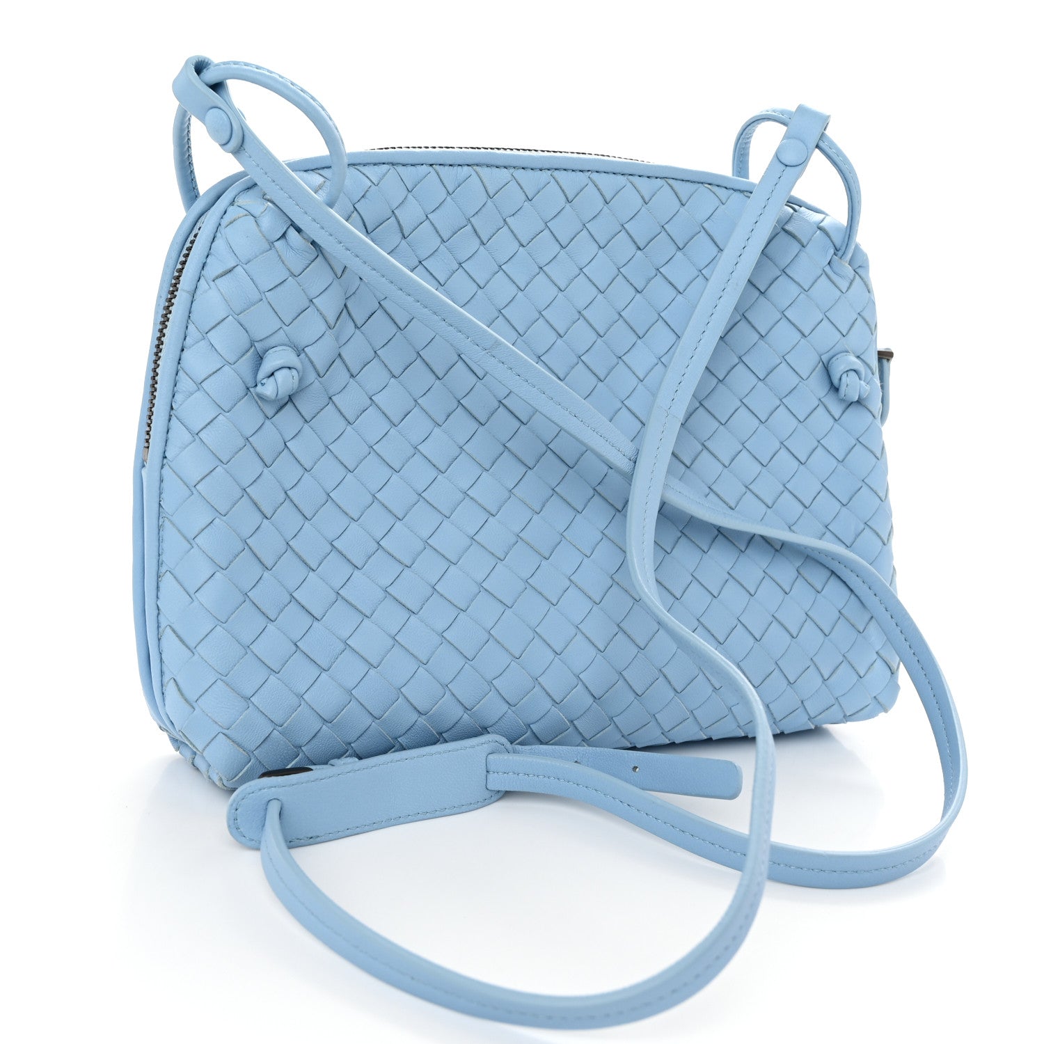 Bottega Veneta Nappa Intrecciato Nodini Crossbody Messenger Ice 4 of 12