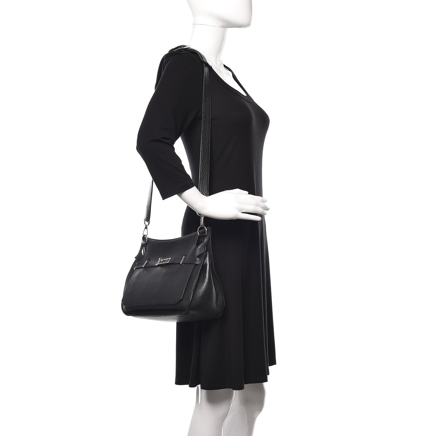 Hermes Taurillon Clemence Jypsiere 28 Black 2 of 16