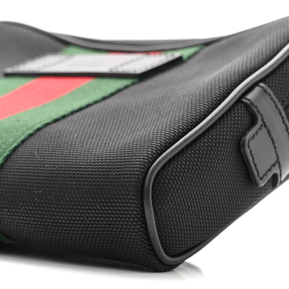 Gucci Canvas Web Slim Belt Bag Black 10 of 10